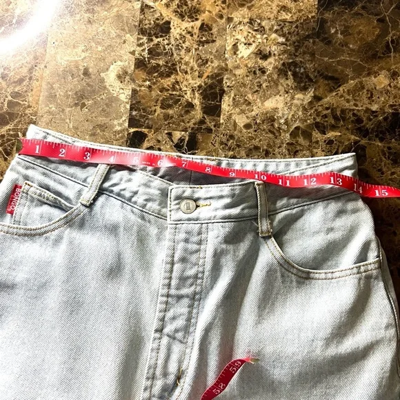🎬BONGO🎬#VINTAGE 90s Light Blue Straight Leg Jean/Made in USA/ BONGO#🧡 - Picture 6 of 8